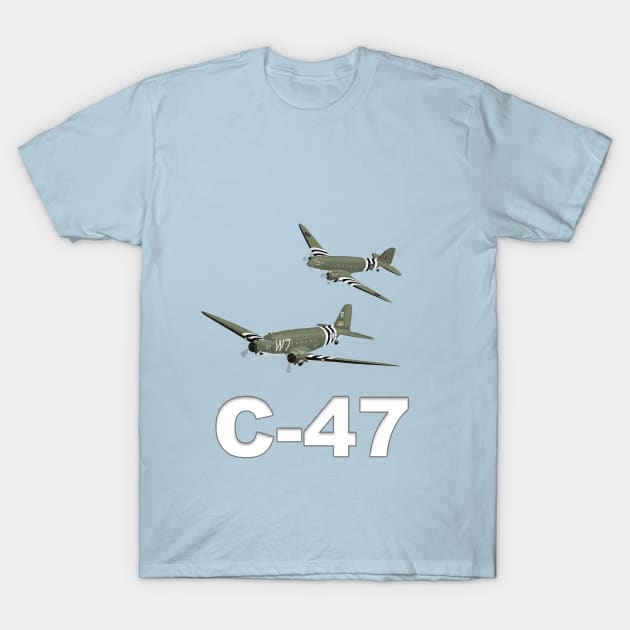 C47 Aircraft T-Shirt by Wayne Brant Images